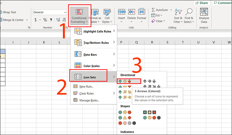 Chức năng Icon Sets